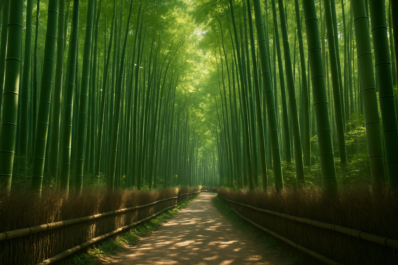 a bamboo forest similar to arashiyama in Japan